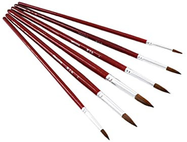 IWOWHERO 6st Pinsel Für Ölfarbe Nachfüllbarer Lackstift Aquarellstifte Gelstift Detail-Stift Malwerkzeug Aquarellpinsel Tragbarer Pinsel Strichzeichnungsstift Bambus