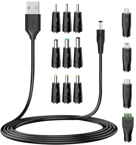 USB to 5V DC Power Cable – 1.5M Universal 5V USB Power Cable for Charging Devices, Electronics, and DIY Projects