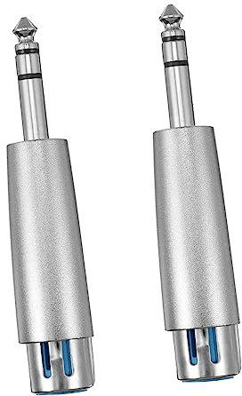 DIYEAH 2pièces Adaptateur TRS vers XLR Femelle Mâle pour Microphone Et Enceintes Audio Connecteur