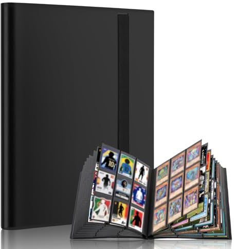 20 Pages Classeur Carte,Porte Cartes Rangements pour 360 Cartes,Portable Imperméable Albums pour Jeux de Cartes, Sports, TCG