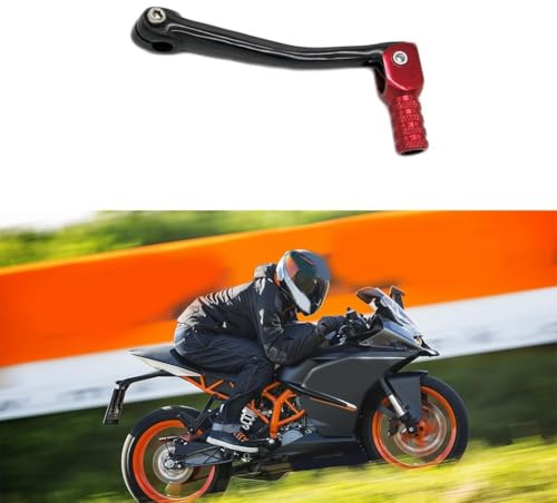 Leva del cambio sospesa con punta zigrinata per moto fuoristrada, adatta per TGR 250 J1, J2 e Cheetah T4 (testa rossa nera)