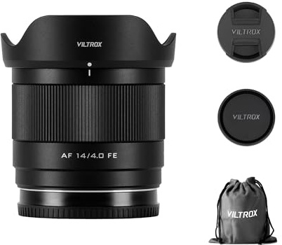 VILTROX AF 14mm F4.0 APS-C Objektiv für Sony E-Mount, Ultraweitwinkel Autofokus-Prime-Objektiv für Sony E-Mount Kameras a9 a7RIV a7IV a7RIII a7SIII a7II a7C ZV-E10II ZV-E10 a6700
