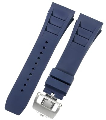 ROUHO 25mm Wasserdicht Silikon Uhrband Armband Weicher Gummi Uhr Armband für Richard Mille RM11-03