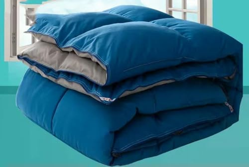 GYMIGE Piumino Invernale in Piuma D'Oca/Anatra Bianca, con Fodera in Cotone, Spesso, per Letto Singolo, Matrimoniale, Matrimoniale, King Size