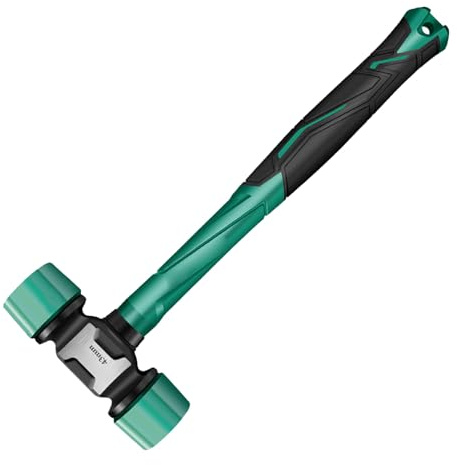 Rubber Hammer – Non-Slip Mallet for Dorm Bed, Heavy Duty Double-Sided Tool, Soft Head Shock Absorber, Durable Ergonomic Grip Handle | Multipurpose Furniture Assembly Camping Garage Workshop