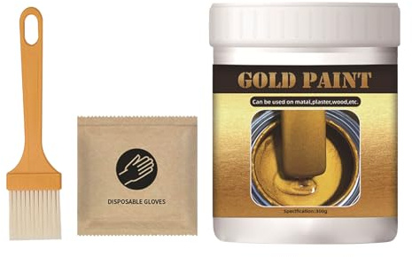 Gold Farbe,Flüssige Malutensilien 300g | Flüssige Gold Möbelfarbe | Für Türen Und Und Geländer Aus Eisen Möbel Hardware Bastelarbeiten Wände Holz