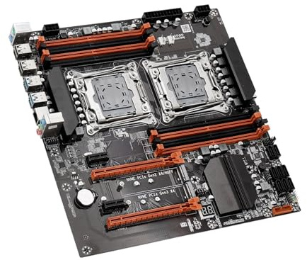Placa Base for Juegos con CPU Dual X99 Xeon E5 2680 V4 y DDR4 de 64 GB (4 x 16 GB) LGA2011-3 M.2 NVME for Servidor.(Motherboards)