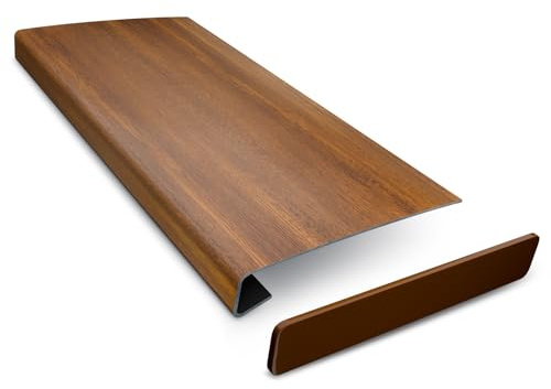 DQ-PP Rivestimento per davanzale – rovere dorato – 38 x 50 cm – spessore 3 mm – davanzale in PVC personalizzato – con finitura laterale – copertura ritagliabile e ristrutturazione moderna
