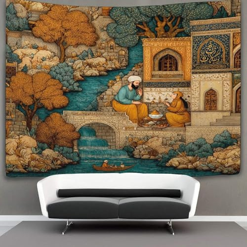 kaiyun Miniatura persa, Tapiz Para Colgar En La Pared,estético Decoración Del Hogar Para Sala De Estardormitorio 180cmx230cm
