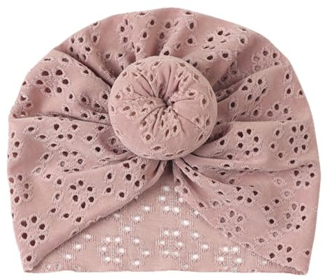 Babyturban | Söt baby-turban-knut med bearbetning – starthuvudsjal, sommartillbehör för nyfödda, småbarn, spädbarn, flickor, barn, Cameobrun, Siehe Beschreibung