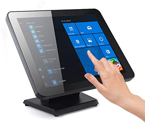 Angel POS 17-Inch Capacitive LED Backlit Multi-Touch Monitor, True Flat Seamless Design Touchscreen, VGA