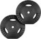 ScSPORTS® Dischi Pesi - 3 Fori di Presa, Plastica, ⌀ 30/31 mm, Set da Due: 1,25/2,5/5/10/15kg, Nero - Weight Plates, Piastra Pesi per Palestra, Dischi per Bilanciere (30 kg (2 x 15 kg))