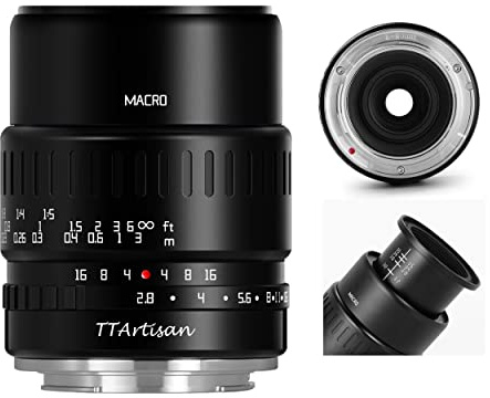 TTArtisan 40mm F2.8 Macro Lens APS-C Macro Lens Manual Focus Prime Fixed Focus Lens E Mount Camera A5000, A5100, A6000, A6100, A6300, A6400, A6500, A6600