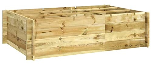 INLIFE Hochbeet 150x100x40 cm Imprägniertes Holz