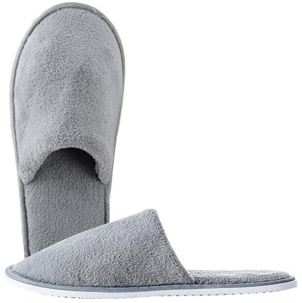 EQLEF Hotelslipper Rutschfeste Hausschuhe - Waschbare Spa-Hausschuhe Tragbar für Hotel Home Gast - Männer und Frauen (Erwachsener, Grau)