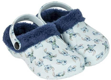 CERDÁ Life'S Little Moments | Zapatillas de Casa Zueco Borreguillo Stitch – Cómodas y Antideslizantes con Forro Suave para Fans de Disney