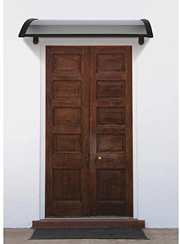 Türvordach-Markise, Türvordach, braune Fenstervordach-Markise, Sonnen- und Regenschutz, Überdachung, Sonnenschutz, Tür-Terrassenüberdachung, UV-Schutz, 12 Größen zur Auswahl (Size : 120 * 60 * 19