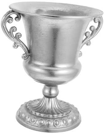 TOPPERFUN Vintage Blumentopf Aus Metall Für Sukkulenten Retro Blumenvase Für Inneneinrichtung Pflanzgefäß Im Römischen Stil Für Hochzeitsdekor Dekorativer Topf Für Pflanzen
