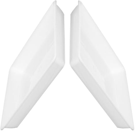 Soucoupe Carrée 40x40 pour Pot de Fleur Extérieur, 2 Pièces en Plastique | Plateaux de Plantation Blancs pour Bonsaï et Pots, Résistance aux Intempéries, Collecte D'eau