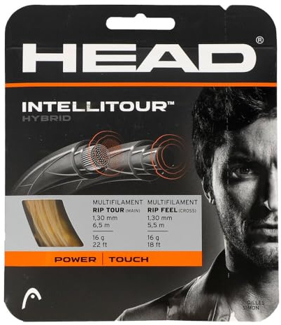 Head Intellitour 12M Natur Jeu de Cordes de Tennis Hybride Beige 1,25