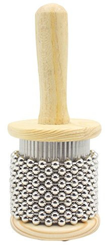 Juliyeh Holz Cabasa S - Kleine Handschlaginstrument, Silber