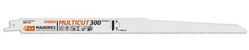 Mandrex | Säbelsägeblatt MULTICUT Vaira MRV11B 1,8-2,5 mm Tigersägeblatt für Bleche und Holz mit Nägeln | 300 mm | 2er Set