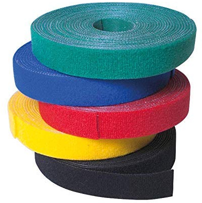 Faconet® Kabelbinder aus Klettband Breite 16mm auf Rolle (4 Meter, Rot)