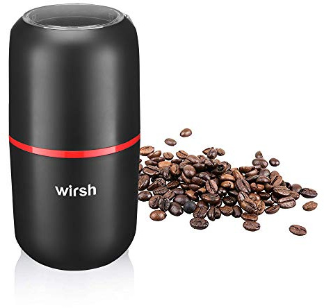 Wirsh Coffee Grinder-Electric Coffee Grinder with Stainless Steel Blades, Coffee and Spice Grinder with Powerful Motor and 4.2oz. Large Capacity for Coffee Beans,Herbs,Spices, Peanuts,Grains and More