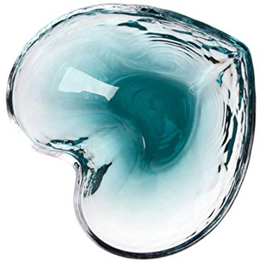 Cabilock Heart Glass Bowl Crystal Salad Dessert Bowl for Serving | Glass Fruit Salad Bowl, Reusable Easy to Clean Design, for Receptions and Dinner Serving