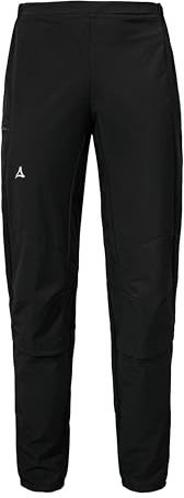 Schöffel Damen Hybrid Pants Corno L, Winddichte, Wasserabweisende Fahrradhose mit 4D Body Mapping, Lange MTB Hose mit vorgeformtem Knie und Komfortbund, atmungsaktive Sporthose, Black, 38