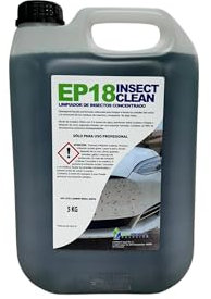 EP18 INSECT CLEAN - Detergente Profesional Concentrado para la limpieza de Mosquitos de la carrocería en frontales, parabrisas y parachoque. Acción rápida y eficaz. Formato 5kg