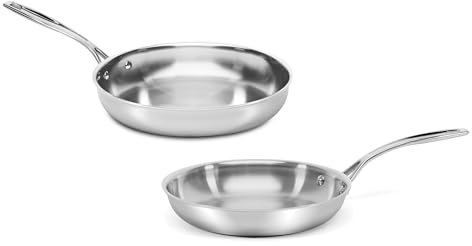 Cuisinart Custom-Clad 5-Ply Stainless Steel Fry Pan Set