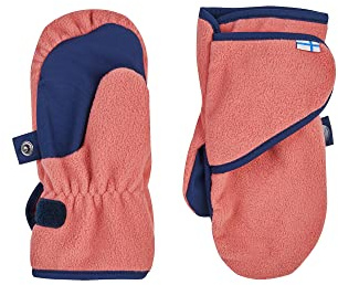 Finkid Lapanen Light Pink - Warme atmungsaktive Kinder Fleece Fäustlinge, Größe S - Farbe Rose - Navy