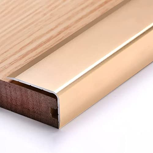 Übergangsleiste Übergangsprofil Gold Treppenkanten-Übergangsstreifen Aus Aluminium, Fliese/ Holz Dekorative Bodeneinfassungen, Fensterbank-Schutzleisten, L-förmiger Eckschutz Für Türöffnungen ( Color
