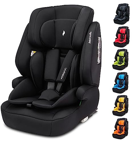 Osann Jazzi Isofix – Der sichere Kindersitz ab 1 Jahr (76–150 cm), mitwachsend mit Isofix & Top-Tether, Schutz & Geborgenheit auf jeder Fahrt - Black