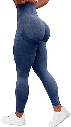 TAYOEA Legging de Sport de Compression Femme Yoga Long Slim Fit Fitness Pantalon de Sport Opaque Scrunch Butt Yoga Pantalon sans Couture Push Up Taille Haute Exercice Fitness Jogging