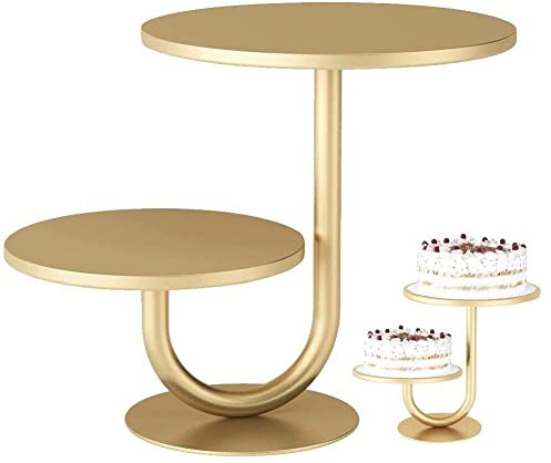 Danlai Cake Display Stand 2-tier Cupcake Stand Afternoon Tea Party Round Plates Serving Platters for Parties Wedding Cake