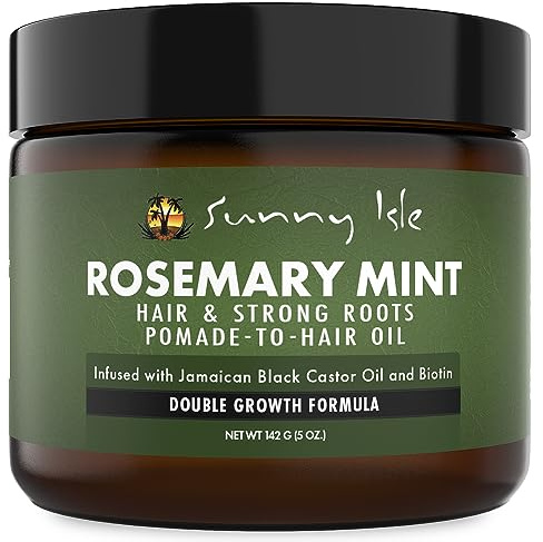 Sunny Isle Rosemary Mint Hair & Strong Roots Pomade - Biotin, Jamaican Black Castor Oil - 5 oz