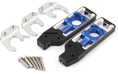 NINOMA Mit Logo Motorrad CNC Hinterkettenspanner Einstellblocker kompatibel mit BMW M1000R M 1000 R S1000R S1000RR S1000XR S1000 XR RR R