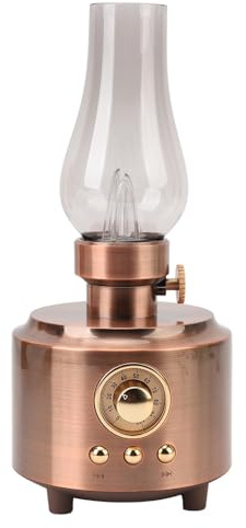 Vikye Tragbarer Bluetooth-Lautsprecher, Vintage-Tischlampen-Außenlautsprecher, Stereo-Sound, UKW-Radio, Kabellose Bluetooth 5.0 / USB-Eingang/Speicherkarte/AUX-Eingangswiedergabe