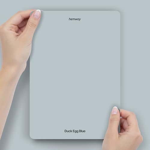 Hemway Duck Egg Blue Peel & Stick Sample Chalk Based Furniture Paint | A5 Accurate Colour Swatch, Mess-Free Alternative to Paint Tester Pots, Easy To Use, Eco-friendly, Interior Furniture