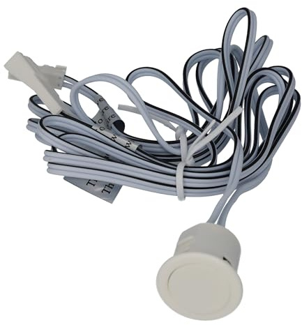 Jandei – Interruptor para Encendido, Apagado y Regular la Intensidad de Tiras LED y Equipos de 12Vdc o 24Vdc. Dimmer Táctil Empotrable con Forma Cilíndrica, Uso en Interiores (Blanco, Cable 1 M)
