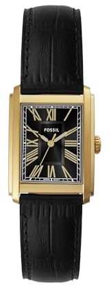 Fossil Carraway Watch for Men, Quartz Three Hand Movement with Leather or Stainless Steel Strap