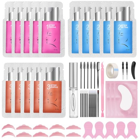 Lomansa Wimpernlifting Set, Lash Lifting Set, Sanfte, Langsam Wirkende Lotionsbeutel, Geeignet für Anfänger und den Salon | Sanfte Lotion mit langsamer Wirkung, geeignet für Anfänger und Salons
