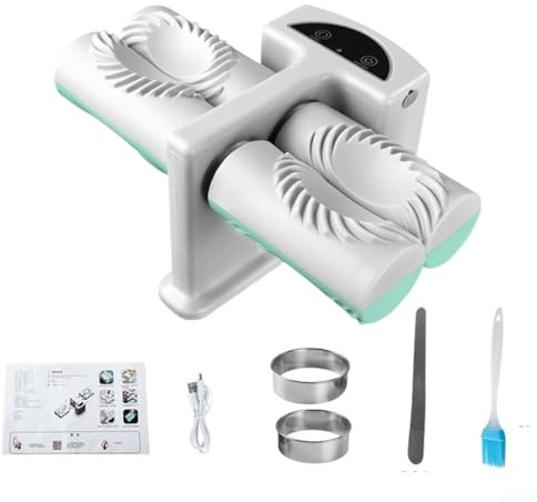 Oniissy Macchina elettrica automatica per gnocchi a doppia testa per uso domestico, per ravioli elettrici, per ravioli, alimentazione di ricarica USB (B)