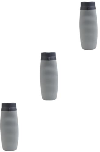BESPORTBLE 3 Botellas de Agua Plegables de Boca Ancha para Viajes para Deportes al Aire