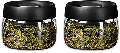 Contenitori zucchero sale Contenitori for la conservazione del tè in vetro trasparente Contenitori for caffè con coperchio sigillato sottovuoto, barattolo in vetro da cucina che serve contenitore for