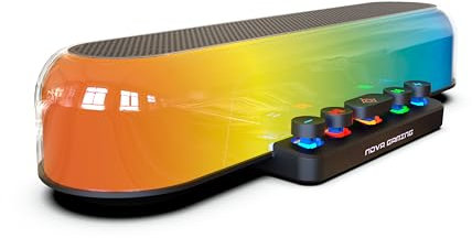 Nova Gaming – URSAE – Soundbar Gaming RGB – Suono Potente, 6h di autonomia, Design compatto, LED RGB, Bluetooth 5.3 – per PC, smartphone e tablet