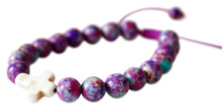 Générique Bracelet Religieux pour Enfants – Perles et Croix en Métal – Cordon Tressé Shamballa – Coffret Cadeau Élégant – Baptême, Communion, Confirmation – Garçon/Fille