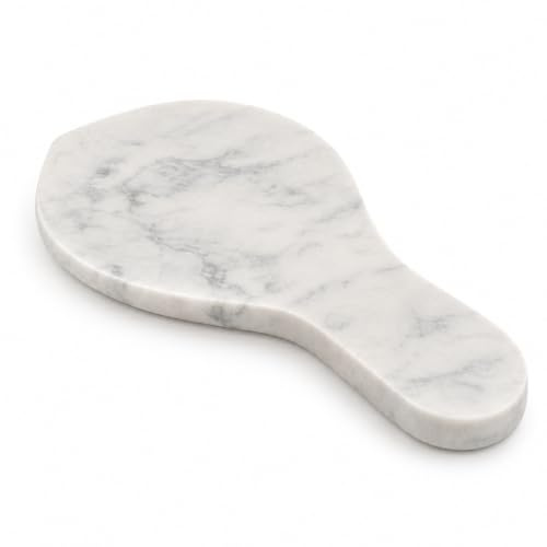 White Marble Spoon Rest – XL Utensil Holder for Stove & Countertop – Handcrafted Stone with Beautiful Packaging – Perfect Kitchen Gift for Housewarming, Birthday, or Thank You
